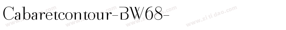 Cabaretcontour-BW68字体转换