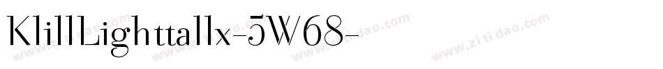 KlillLighttallx-5W68字体转换