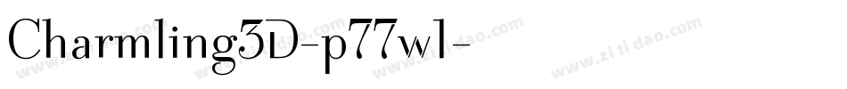 Charmling3D-p77w1字体转换