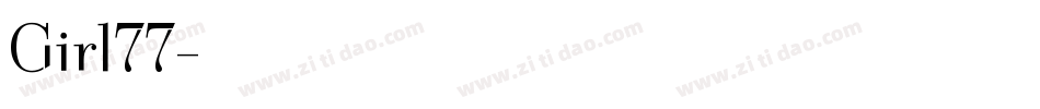 Girl77字体转换