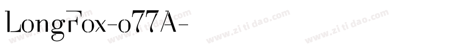 LongFox-o77A字体转换