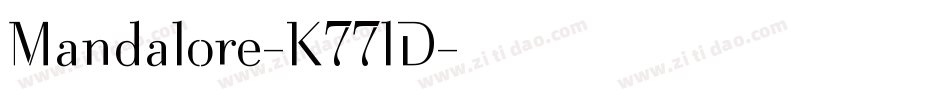Mandalore-K77lD字体转换