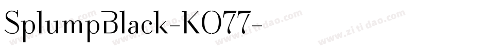 SplumpBlack-KO77字体转换