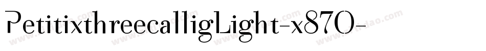 PetitixthreecalligLight-x87O字体转换