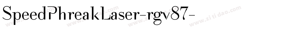 SpeedPhreakLaser-rgv87字体转换