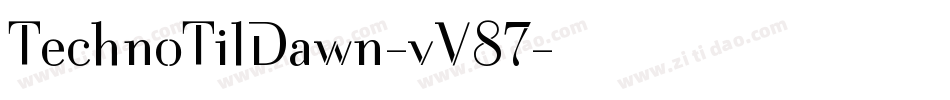 TechnoTilDawn-vV87字体转换