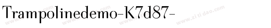 Trampolinedemo-K7d87字体转换