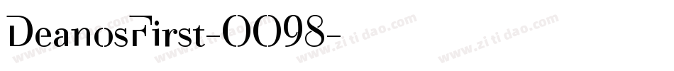 DeanosFirst-OO98字体转换