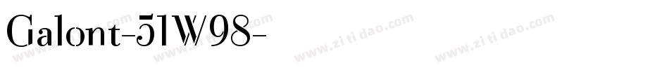 Galont-51W98字体转换