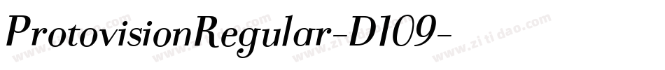 ProtovisionRegular-D109字体转换
