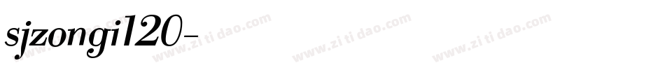 sjzongi120字体转换