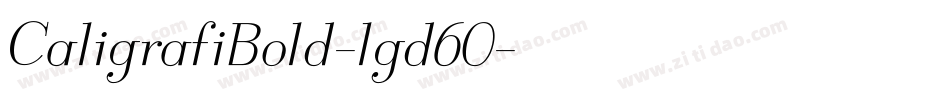 CaligrafiBold-lgd60字体转换