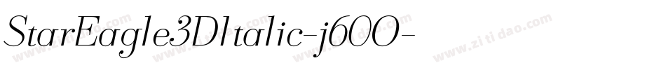 StarEagle3DItalic-j60O字体转换
