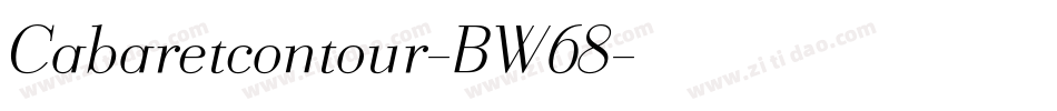 Cabaretcontour-BW68字体转换