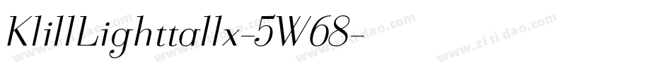 KlillLighttallx-5W68字体转换