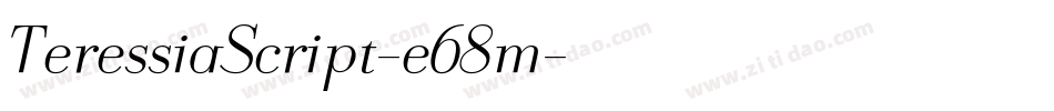 TeressiaScript-e68m字体转换