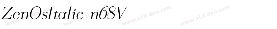 ZenOsItalic-n68V字体转换