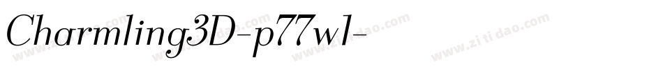 Charmling3D-p77w1字体转换