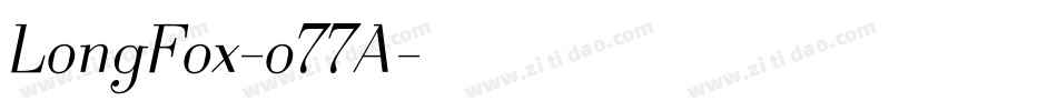 LongFox-o77A字体转换