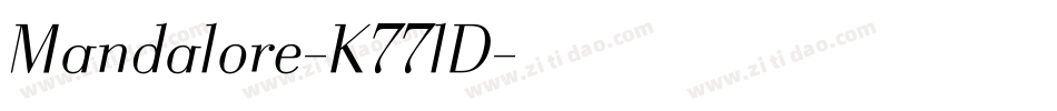 Mandalore-K77lD字体转换