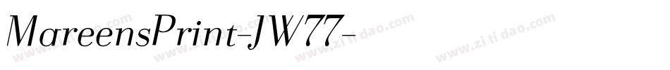 MareensPrint-JW77字体转换