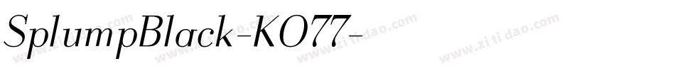 SplumpBlack-KO77字体转换