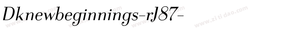 Dknewbeginnings-rJ87字体转换