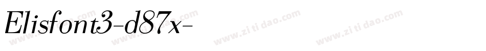 Elisfont3-d87x字体转换