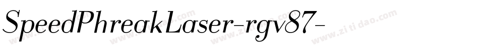 SpeedPhreakLaser-rgv87字体转换