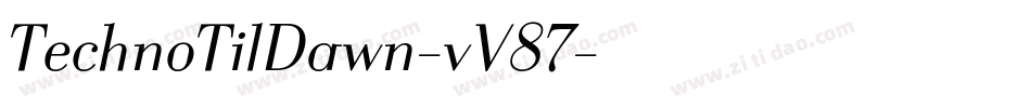TechnoTilDawn-vV87字体转换