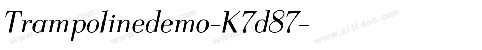 Trampolinedemo-K7d87字体转换