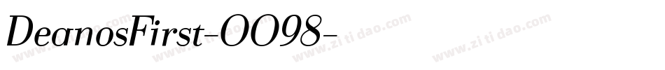 DeanosFirst-OO98字体转换