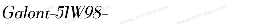 Galont-51W98字体转换