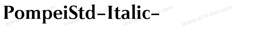 PompeiStd-Italic字体转换