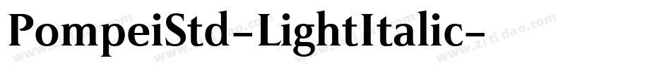 PompeiStd-LightItalic字体转换