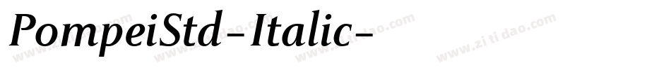 PompeiStd-Italic字体转换