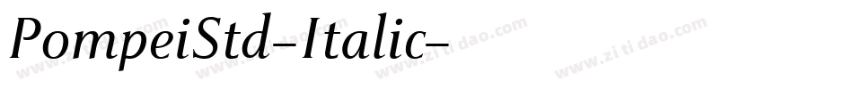 PompeiStd-Italic字体转换