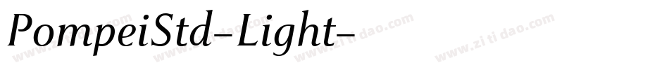 PompeiStd-Light字体转换