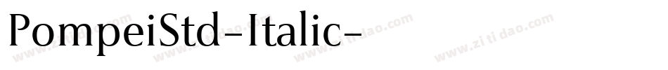PompeiStd-Italic字体转换