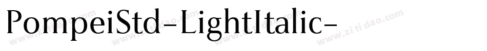 PompeiStd-LightItalic字体转换