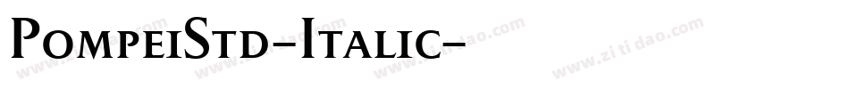 PompeiStd-Italic字体转换