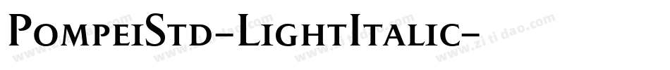 PompeiStd-LightItalic字体转换