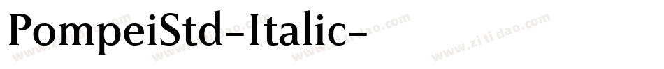PompeiStd-Italic字体转换