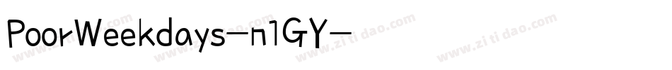 PoorWeekdays-n1GY字体转换