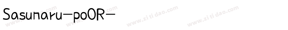 Sasunaru-poOR字体转换