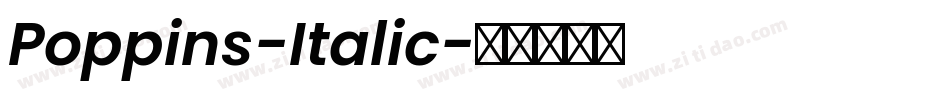 Poppins-Italic字体转换