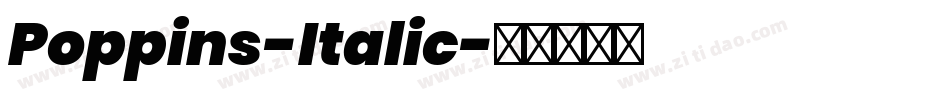 Poppins-Italic字体转换
