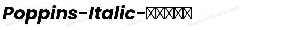 Poppins-Italic字体转换