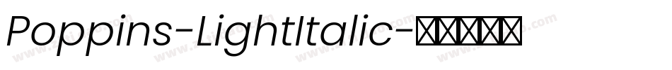 Poppins-LightItalic字体转换
