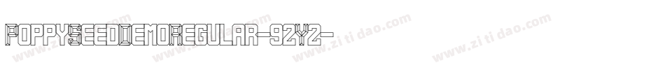 PoppySeedDemoRegular-92Y2字体转换